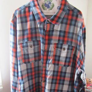 The North Face cotton twill flannel shirt siz XXL